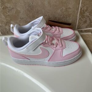 Nike Court Borough Low Recraft in Pink and White